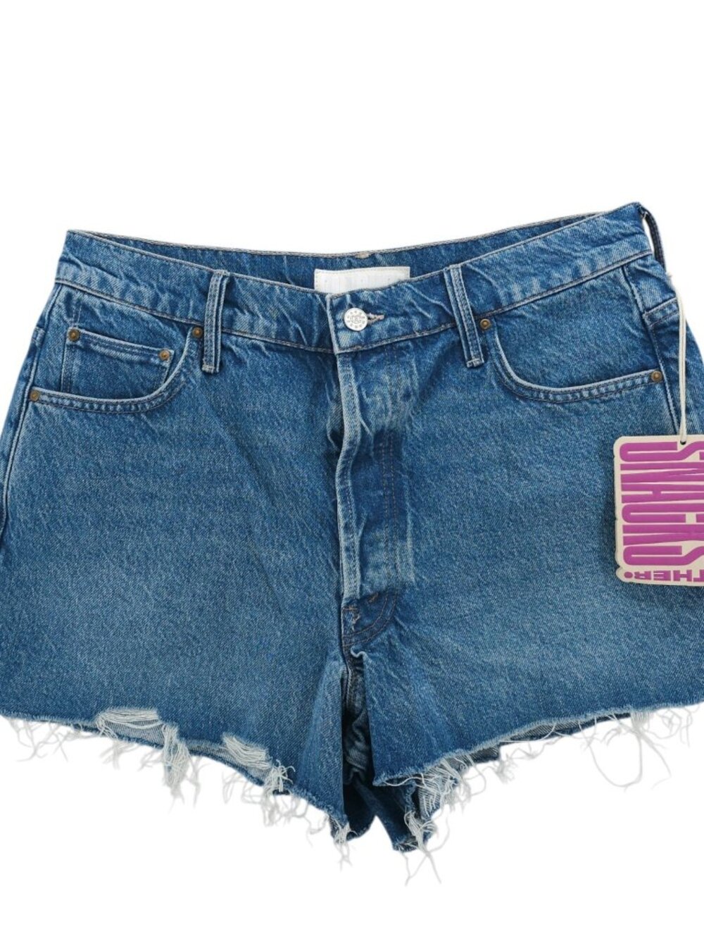 NWT MOTHER SNACKS The Main Course Fray Shorts Chew Toy Low Slung Relaxed Size 30